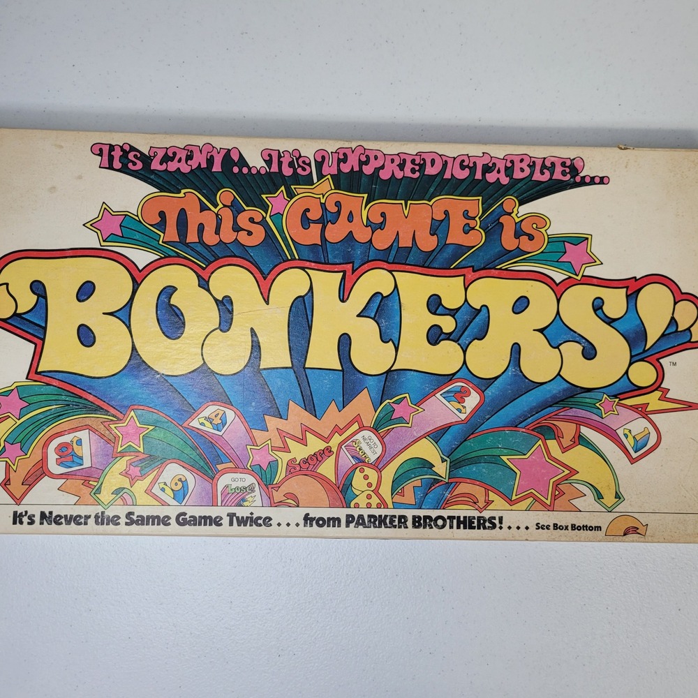 VTG 1978 Parker Brothers Bonkers Board Game Box‎ Only Replacement Empty Crafting
